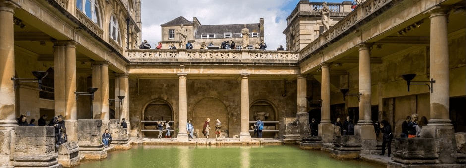 The impressive Roman Baths in Bath