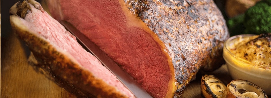 Delicious cut of roast beef