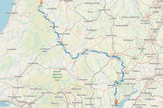 Walking the Wye Valley Map