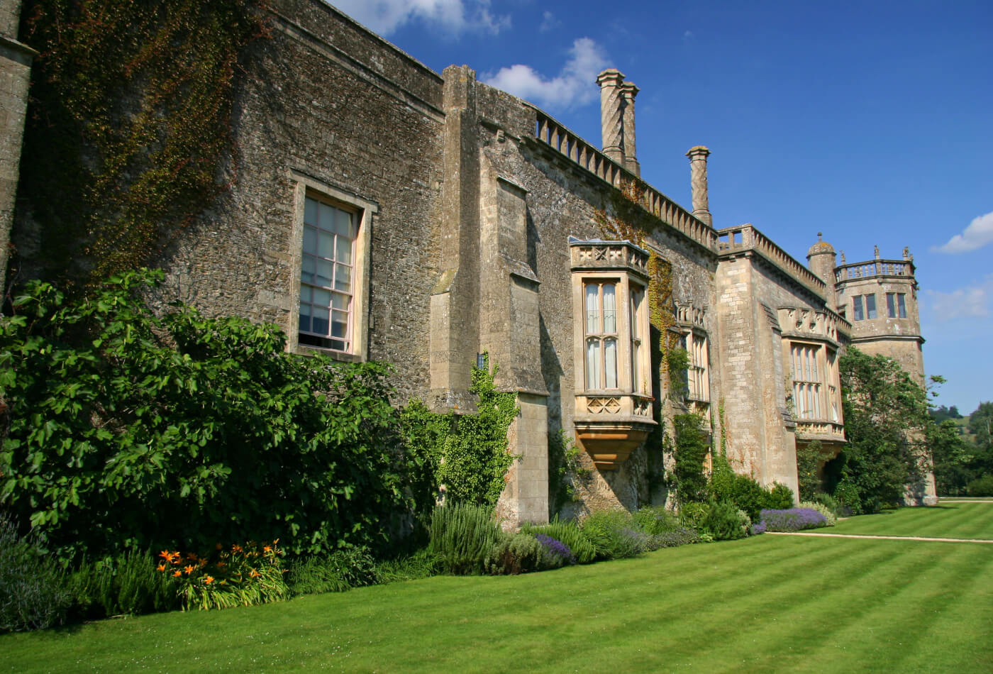 side view of Lacock Abbey